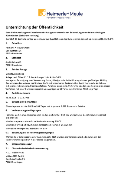 Unterrichtung der Öffentlichkeit