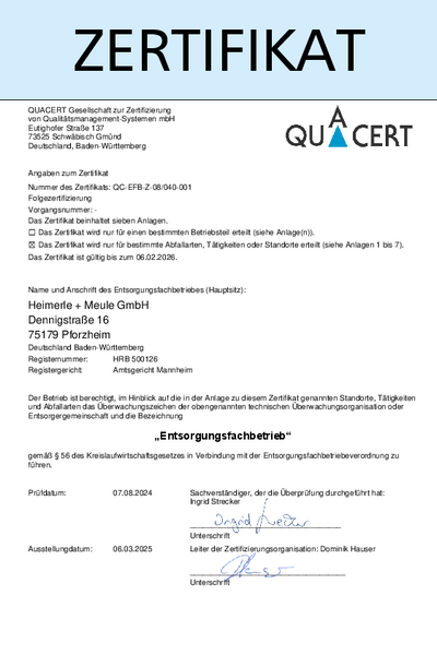 Entsorgungsfachbetrieb