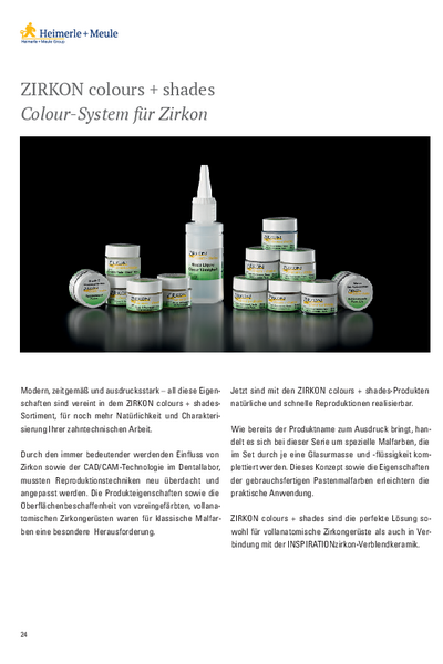 Lieferumfang und Preisliste - Colours + shades