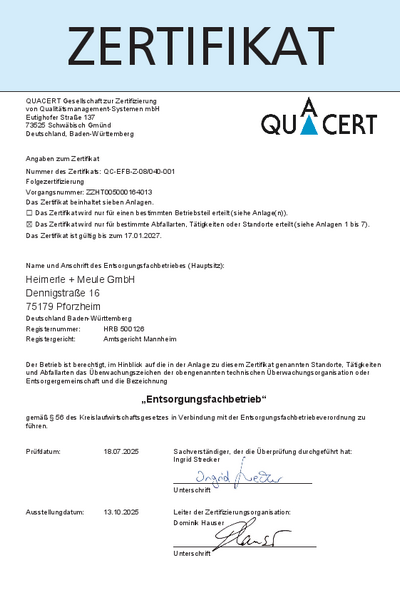 Entsorgungsfachbetrieb